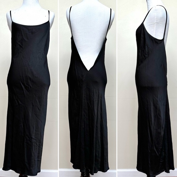 Angie Bauer Amy Black Slip Dress Size Small - Picture 2 of 9